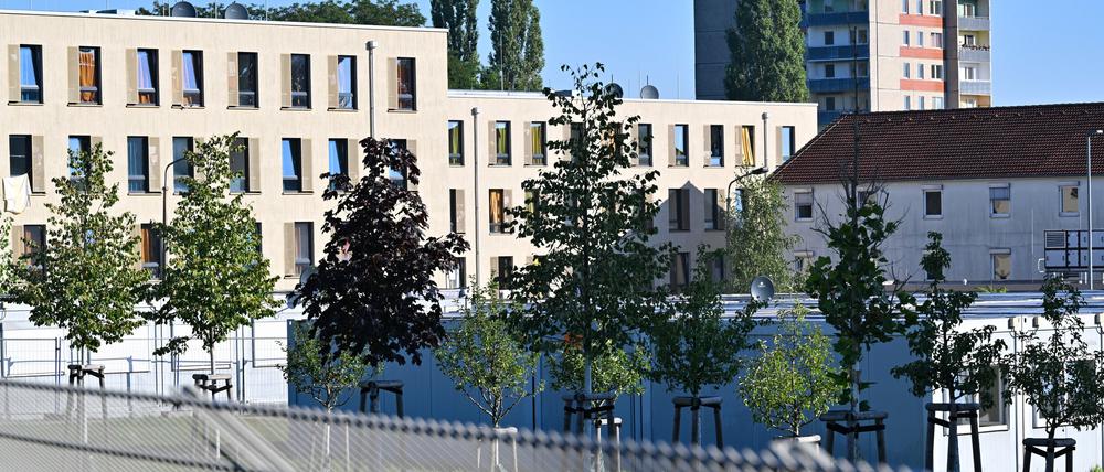 ARCHIV - 06.09.2023, Brandenburg, Eisenhüttenstadt: Das Gelände der Erstaufnahme-Einrichtungen (EAE) des Landes Brandenburg in Eisenhüttenstadt.