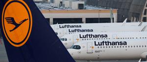 Lufthansa-Flugzeuge in Frankfurt am Main
