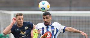 Aymen Barkok (rechts) ist derzeit vom FSV Mainz an Hertha BSC verliehen. 