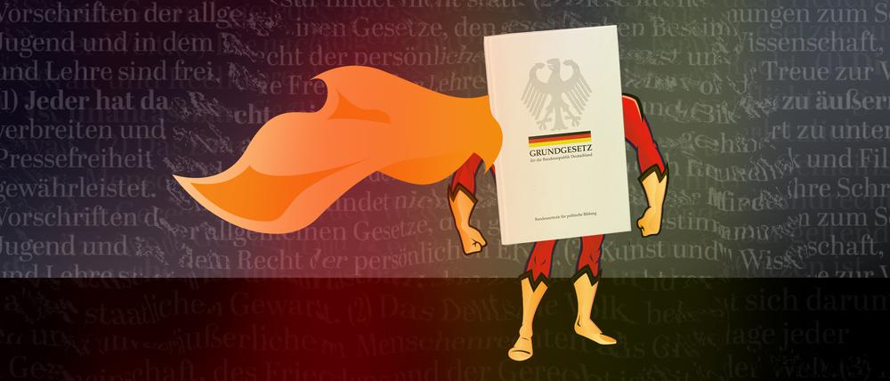 Die Kraft des Grundgesetzes (Illustration).