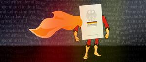 Die Kraft des Grundgesetzes (Illustration).