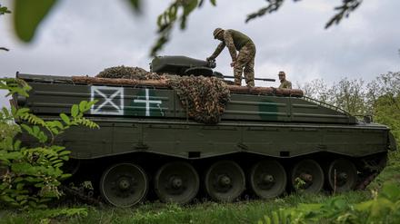 Schützenpanzer vom Typ Marder sind bereits im Einsatz für die ukrainischen Armee, wie hier in Donezk.