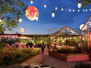 Ein neuer Besuchermagnet in Berlin-Neukölln: Die Dachterrasse des Kalle Neukölln.