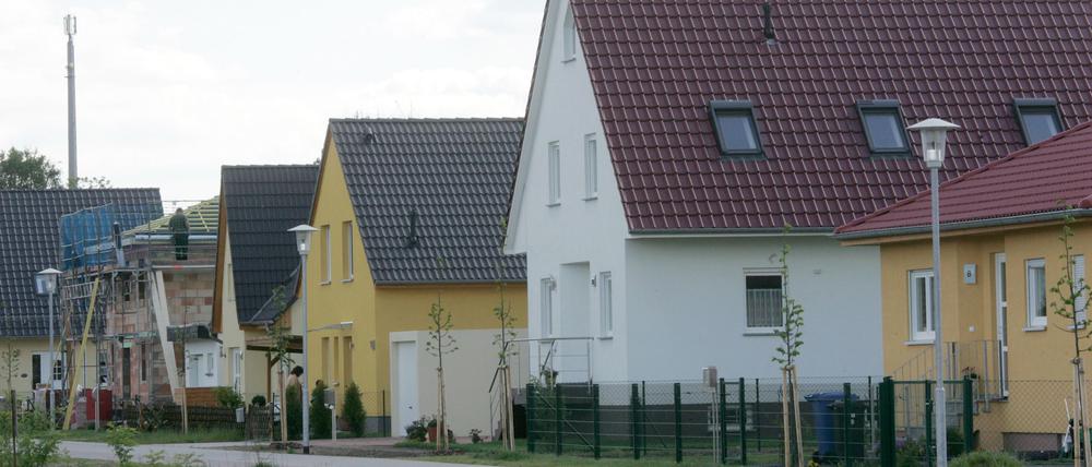 Auch in Teltow wie hier im Buschwiesenkarree musste man im Vorjahr für Einfamilienhäuser weniger bezahlen.