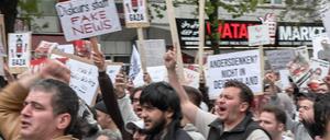 Kalifat-Demo auf dem Steindamm in Hamburg (Archivbild).