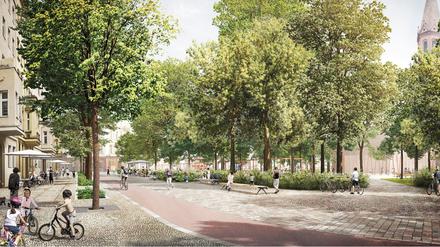 Schön grün soll der Lausitzer Platz werden.