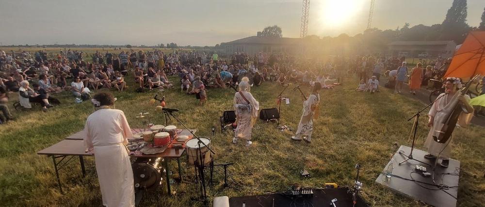 Christoph Witt von „Feldmusik 100“, Tempelhofer Feld, Fotos: privat