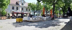 Potsdam, 30.04.2024, Lokales, Dortustraße, Dortustrasse, Gastronomie, Leere Außenbereiche, Aussenbereiche, Gastro