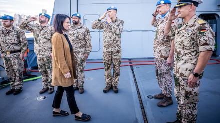 Außenministerin Annalena Baerbock (Grüne) besuchte im Januar die Fregatte „Baden-Württemberg“ der Bundesmarine.