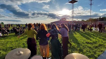 Christoph Witt von „Feldmusik 100“, Tempelhofer Feld, Fotos: privat