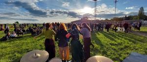 Christoph Witt von „Feldmusik 100“, Tempelhofer Feld, Fotos: privat