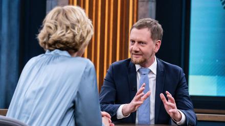 Michael Kretschmer am Sonntagabend bei Caren Miosga