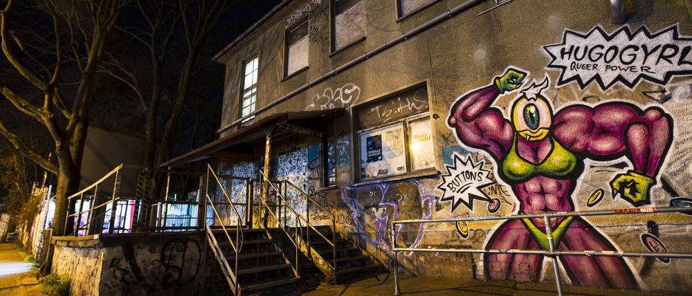 Der Eingang vom About Blank Club in Berlin.