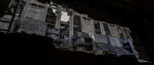 Zerstörtes Gebäude in der Ukraine.