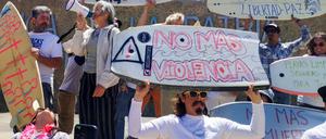 Der Tod der drei Touristen hat unter Surfern in Mexiko Proteste gegen die Gewalt im Land ausgelöst.