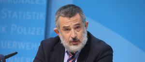 Stephan Kramer, Präsident des Thüringer Amtes für Verfassungsschutz, bei einem Termin im November 2021.
