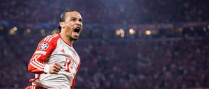 Leroy Sane vom FC Bayern München bejubelt seinen Treffer gegen Real Madrid.