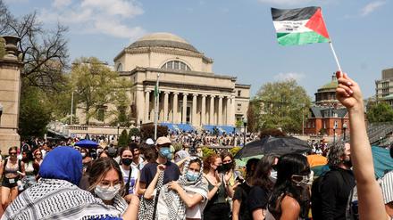 Propalästinensische Proteste an der Columbia University am 29. April 2024.