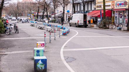Begegnungszone Maaßenstraße in Berlin-Schöneberg.