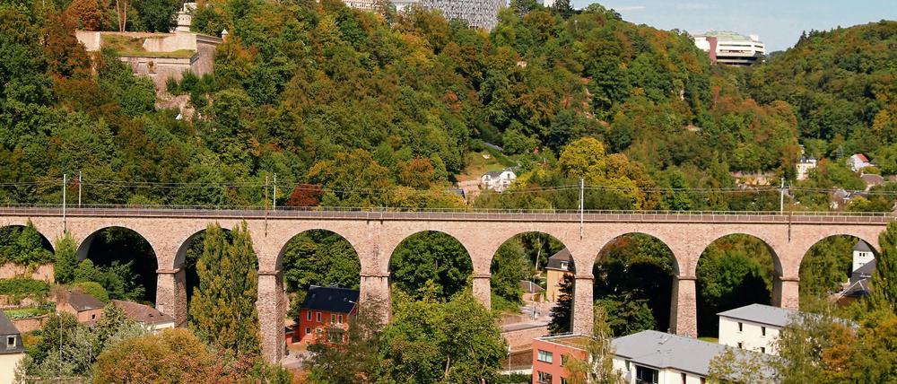 Blick auf das Kirchberg-Plateau in Luxemburg.