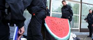 Die Polizei hatte das Protestcamp an der FU Berlin am Dienstag geräumt.