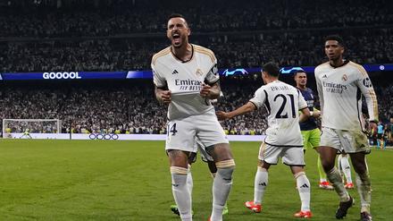 Glückliche Gewinner: Joselu Mato freut sich über den Finaleinzug.
