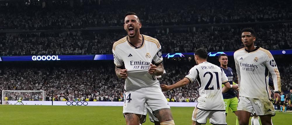 Glückliche Gewinner: Joselu Mato freut sich über den Finaleinzug.