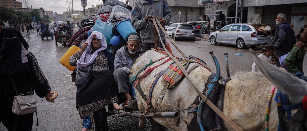 Offensive in Rafah: Sollte das israelische Militär einmarschieren, drohen die USA mit einer Einschränkung von Waffenlieferungen.
