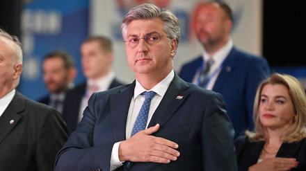 Andrej Plenkovic bei der Eröffnung der Judo-Europameisterschaft in Zagreb.
