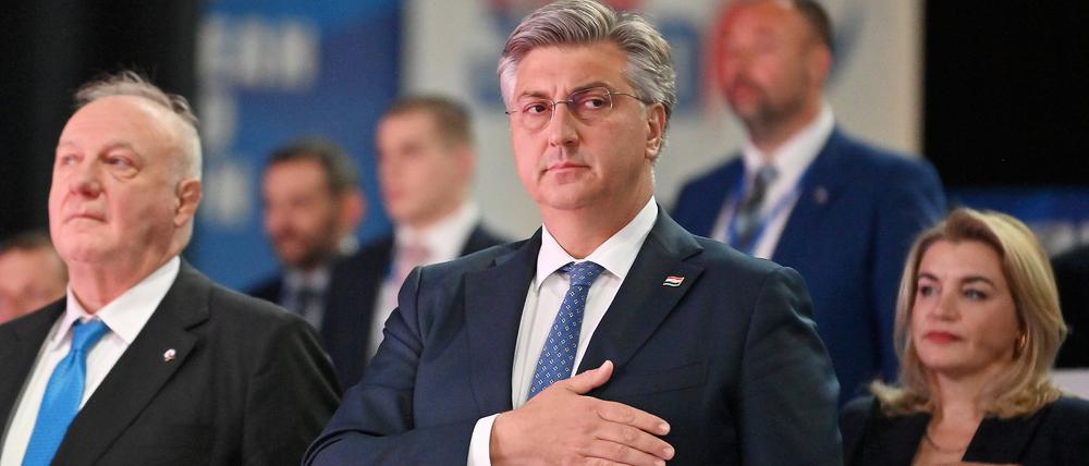 Andrej Plenkovic bei der Eröffnung der Judo-Europameisterschaft in Zagreb.
