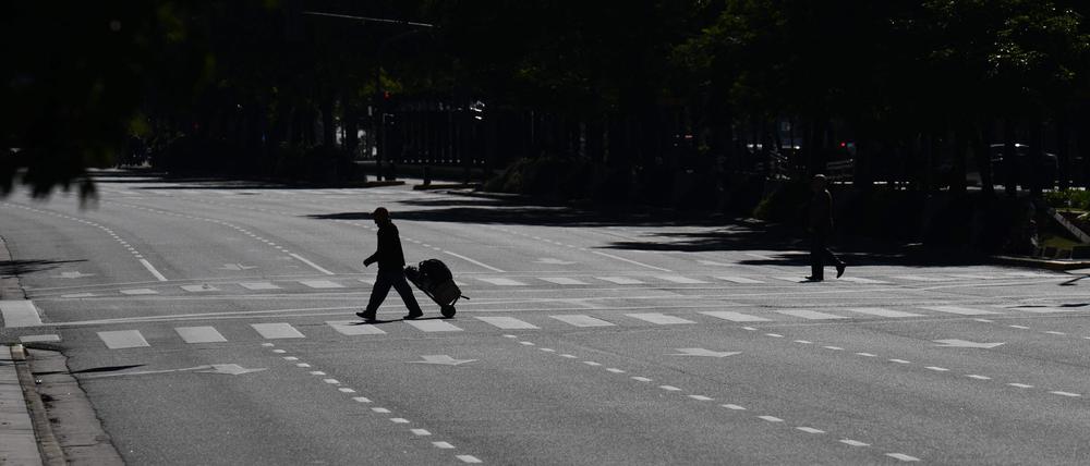 Wie leergefegt: Eine Hauptstraße in Buenos Aires während des Generalstreiks am Donnerstag.