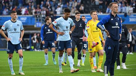 Beim Hamburger SV war die Enttäuschung nach der Niederlage in Paderborn groß.