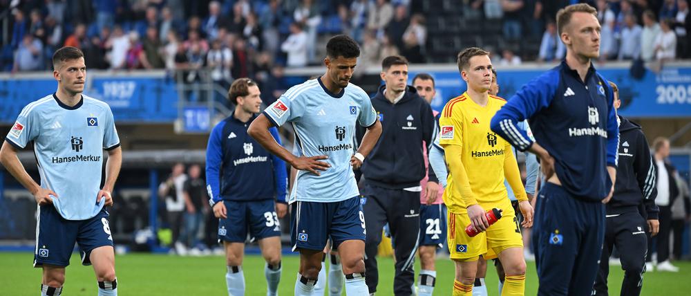 Beim Hamburger SV war die Enttäuschung nach der Niederlage in Paderborn groß.