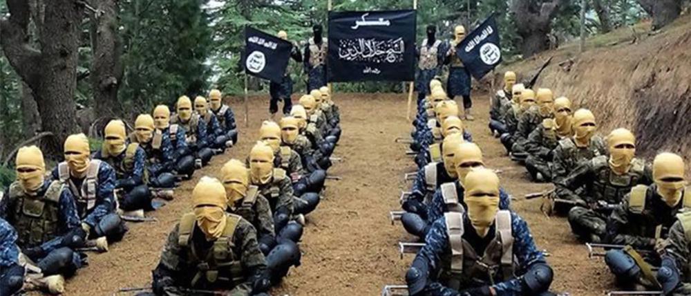 Die Terrormiliz ISPK auf einem Trainingsgelände in Afghanistan.