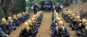 Die Terrormiliz ISPK auf einem Trainingsgelände in Afghanistan.