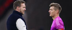 Der ist gesetzt. Julian Nagelsmann (l.) mit Toni Kroos.