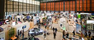 Das Greentech-Festival gastierte zuletzt in der ehemaligen Lufthansa-Wartungshalle auf dem Ex-Flughafen Tegel.