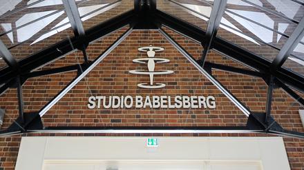 Das Firmenlogo des Studio Babelsberg.
