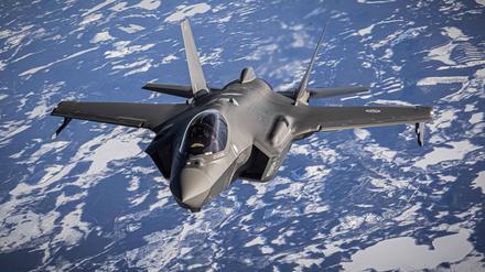 Ein F-35-Kampfjet der norwegischen Luftwaffe bei einer Militärübung im März 2024.