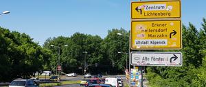 Die Spindlersfelder Straße bildet den südlichen Teil der TVO. Sie endet An der Wuhlheide.