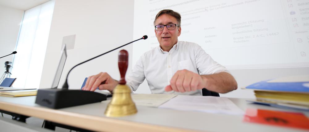 Pete Heuer (SPD) ist der Vorsitzende der noch amtierenden Stadtverordnetenversammlung.
