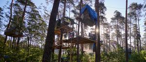 Blick ins Tesla-Protestcamp.