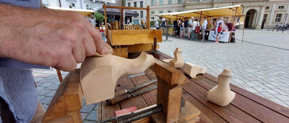Welterbefest auf dem Alten Markt Potsdam. Unter dem Motto KulturSpur 22 entdeckt die Potsdamer Kulturerben findet das diesjährige Fest der Kulturerben auf dem Alten Markt in Potsdam statt
