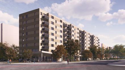 Das geplante Klimahaus in Treptow-Köpenick an der Salvador-Allende- Ecke Pablo-Neruda-Straße.