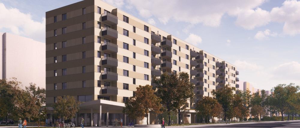 Das geplante Klimahaus in Treptow-Köpenick an der Salvador-Allende- Ecke Pablo-Neruda-Straße.