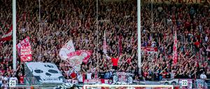 Der FC Energie Cottbus im Stadion.