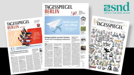 Mit diesen drei Seiten gewann der Tagesspiegel beim SND Award 2024.