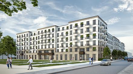 So soll der Neubau am Ahornplatz einmal aussehen. 