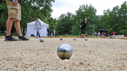 Boule-Bahn im Volkspark Potsdam.