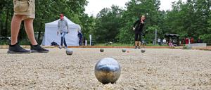Boule-Bahn im Volkspark Potsdam.